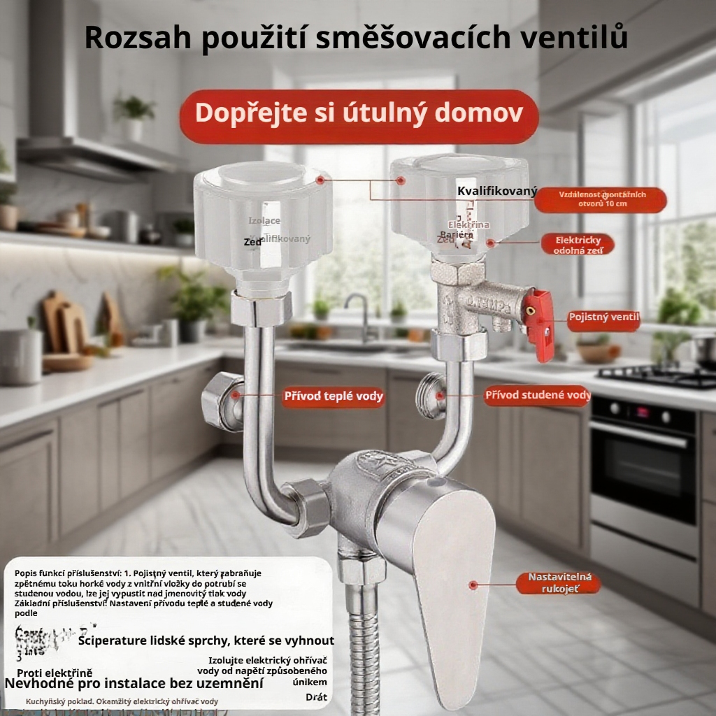 Nerezový směšovací ventil 