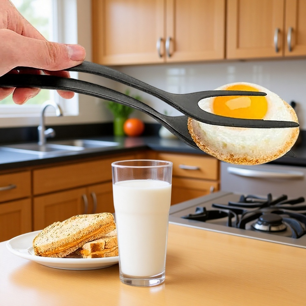 Nylon Steak-Clip gebratener Fisch Omelette-Clip 2-in-1 Lebensmittel-Clip Spatel Toastdose Clip Spate