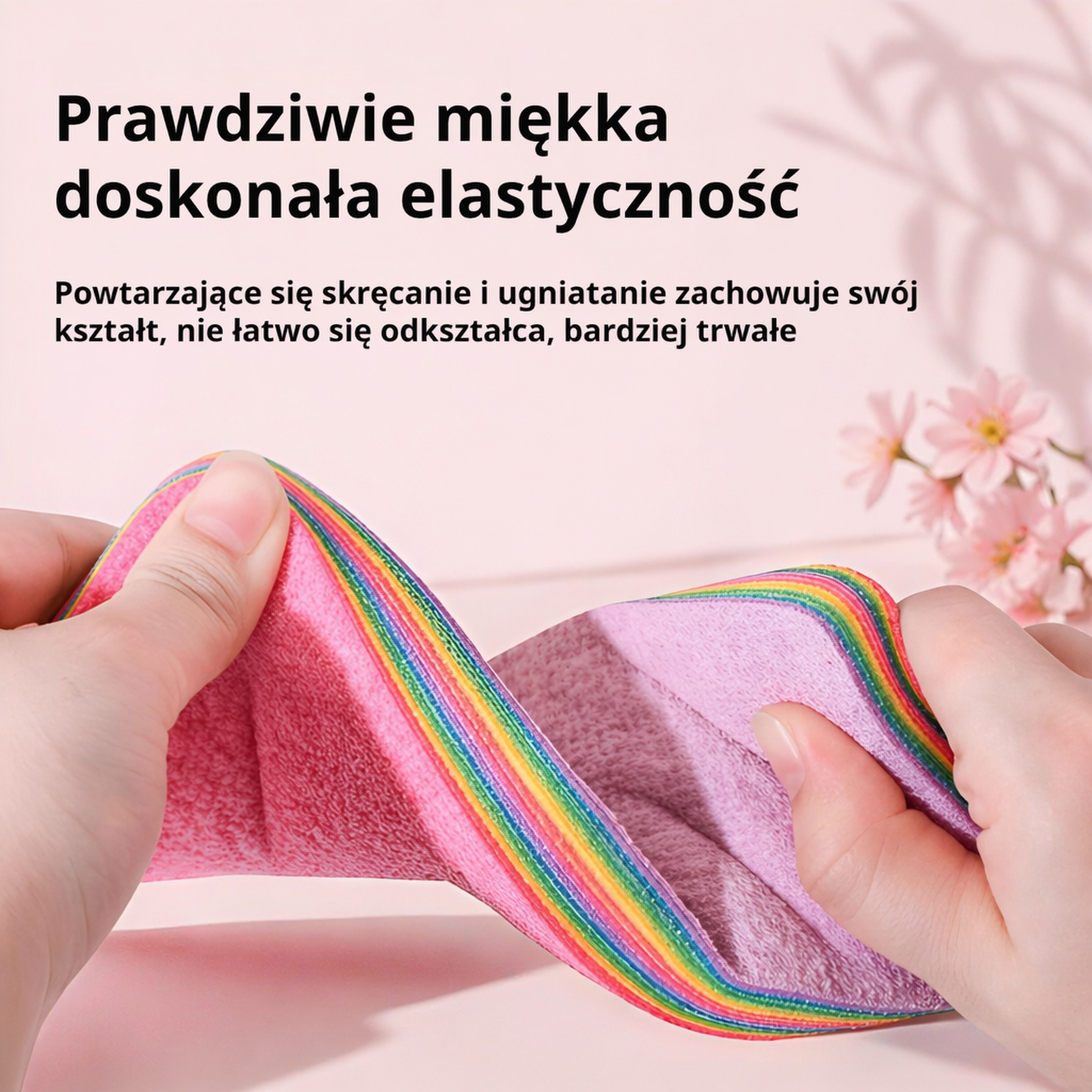 Gruba, uniwersalna ściereczka Rainbow do czyszczenia naczyń i sztućców