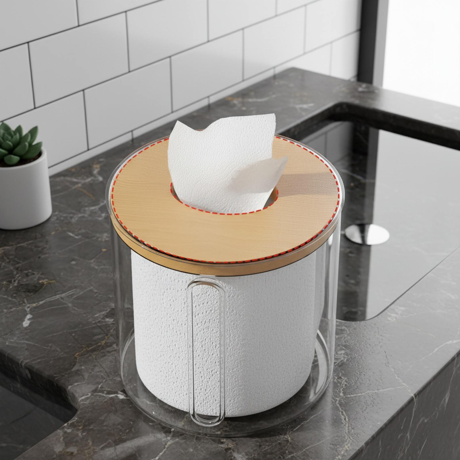 Household Tissue Box, Nordic Design, Suitable for Bathroom and Dining Room