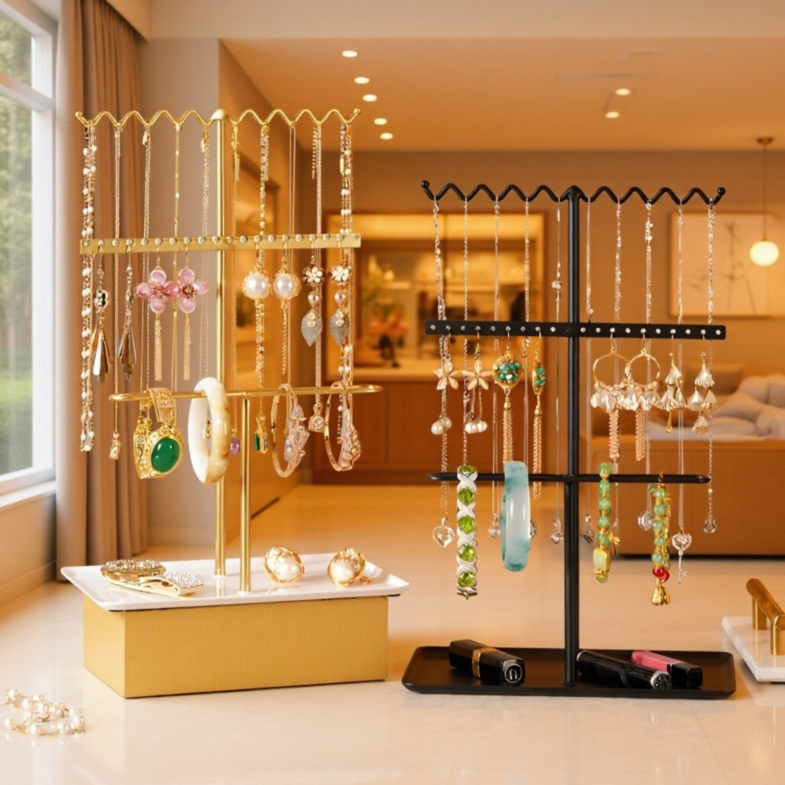 ジュエリースタンド ネックレス・ブレスレット・リング・ピアス収納ディスプレイ
