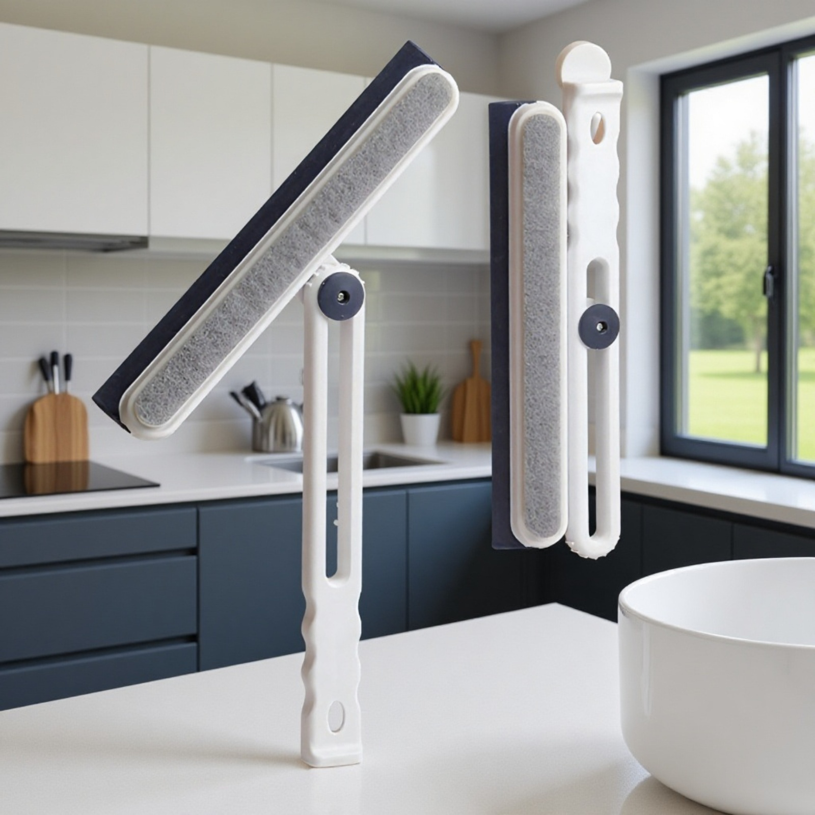 浴室用ガラススクレーパー 窓掃除ワイパー