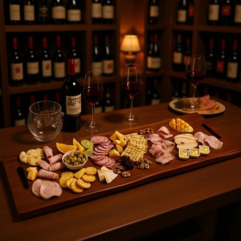 대용량 우드 손잡이 도마 전체 모습