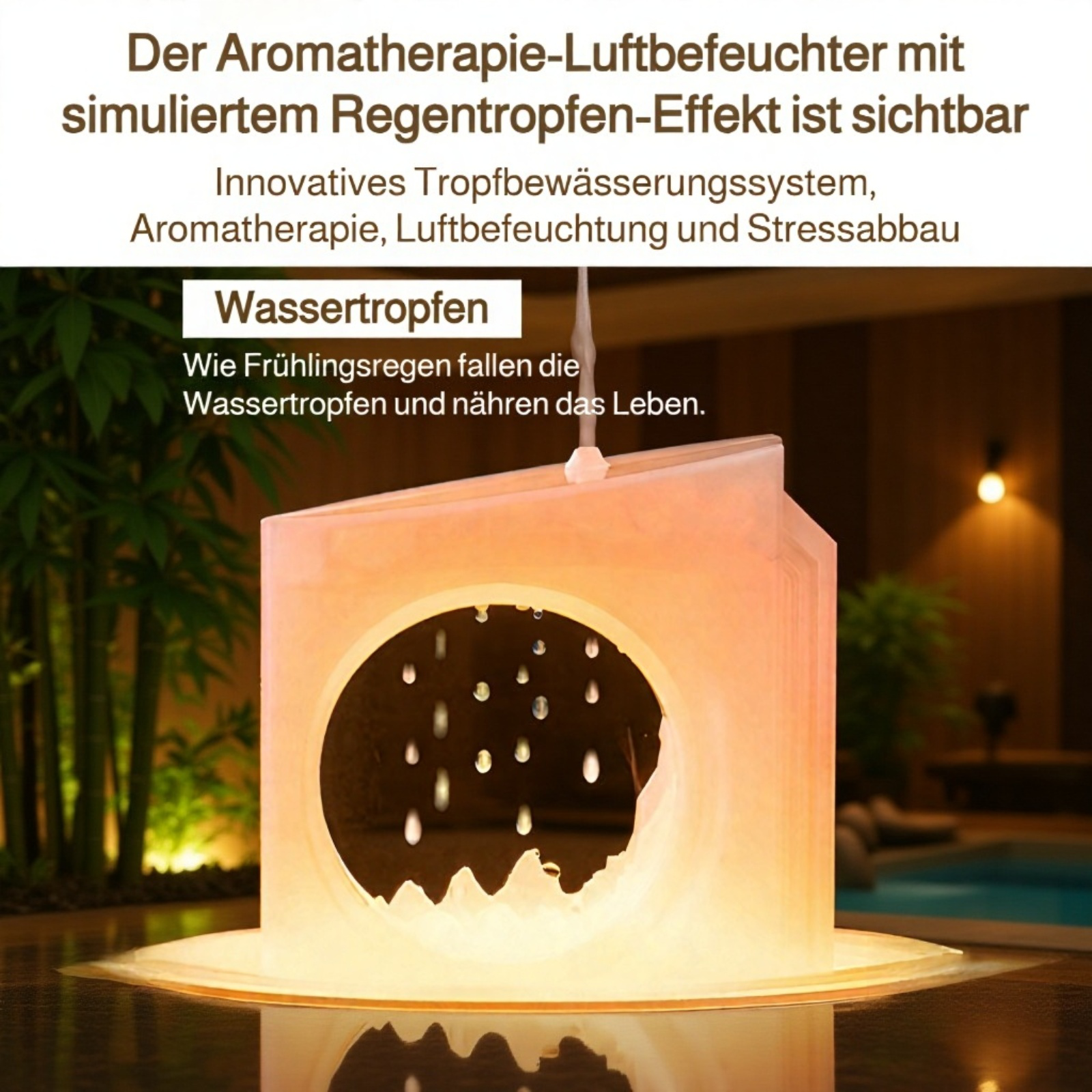 Detailansicht des Salzsteins im Diffusor