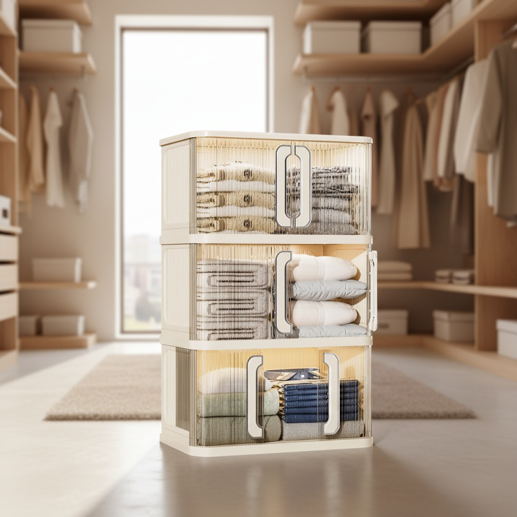 Multifunctional Foldable Storage Cabinet for Bedroom
