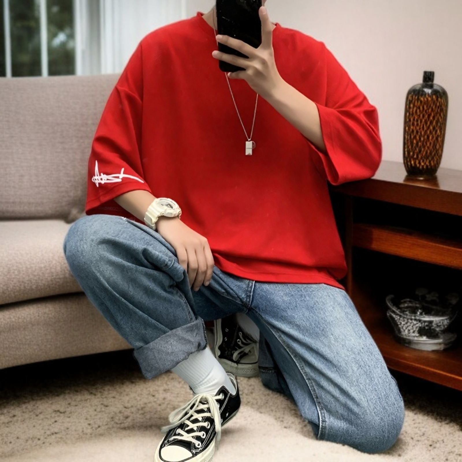 普段着にぴったりのゆったりフィットTシャツ