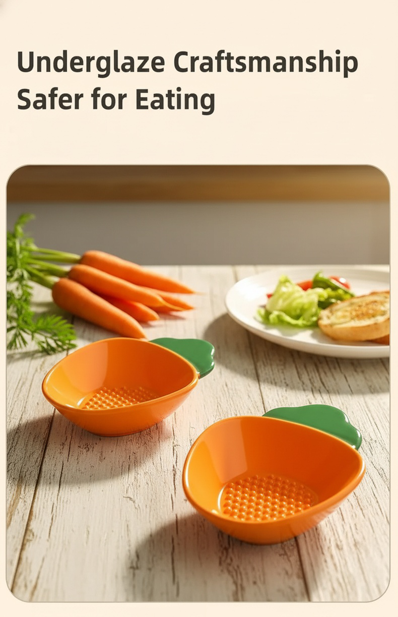 Top view of carrot shaped kitchen accessory