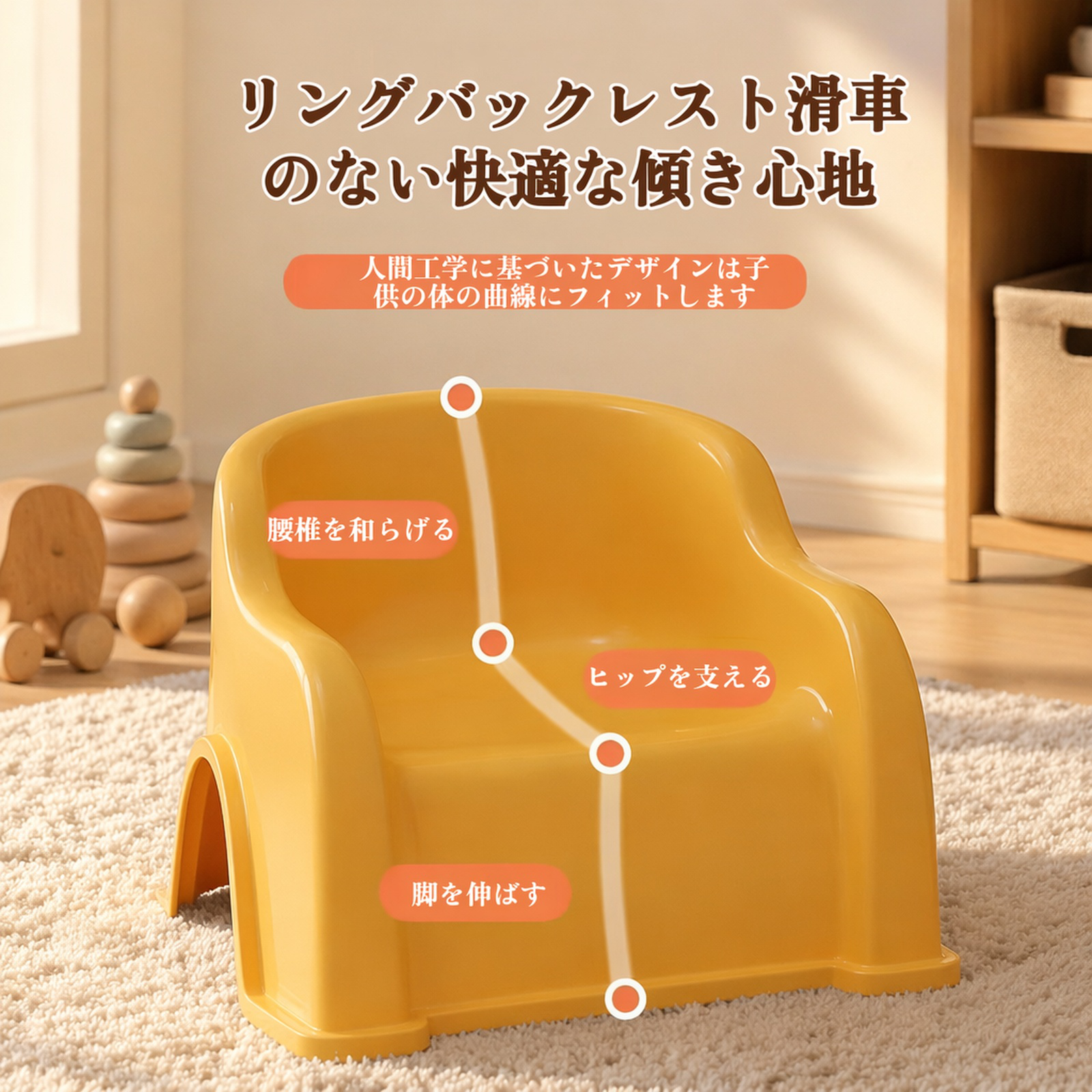 お手入れ簡単なプラスチックスツール