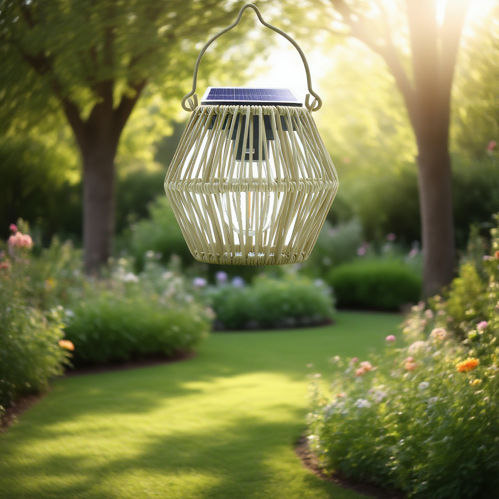 竹製ソーラー提灯 ガーデンランタン 防水屋外テーブルライト