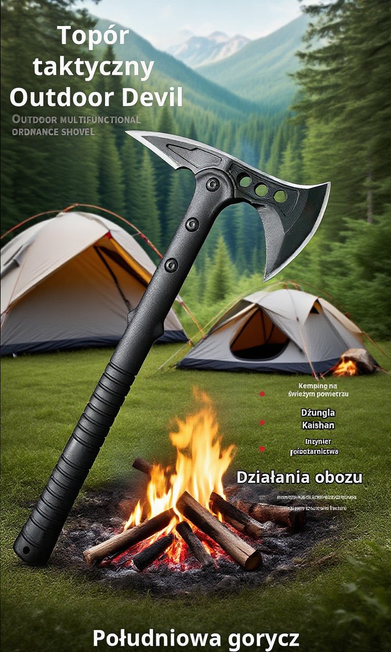 Wielofunkcyjny topór taktyczny do przetrwania