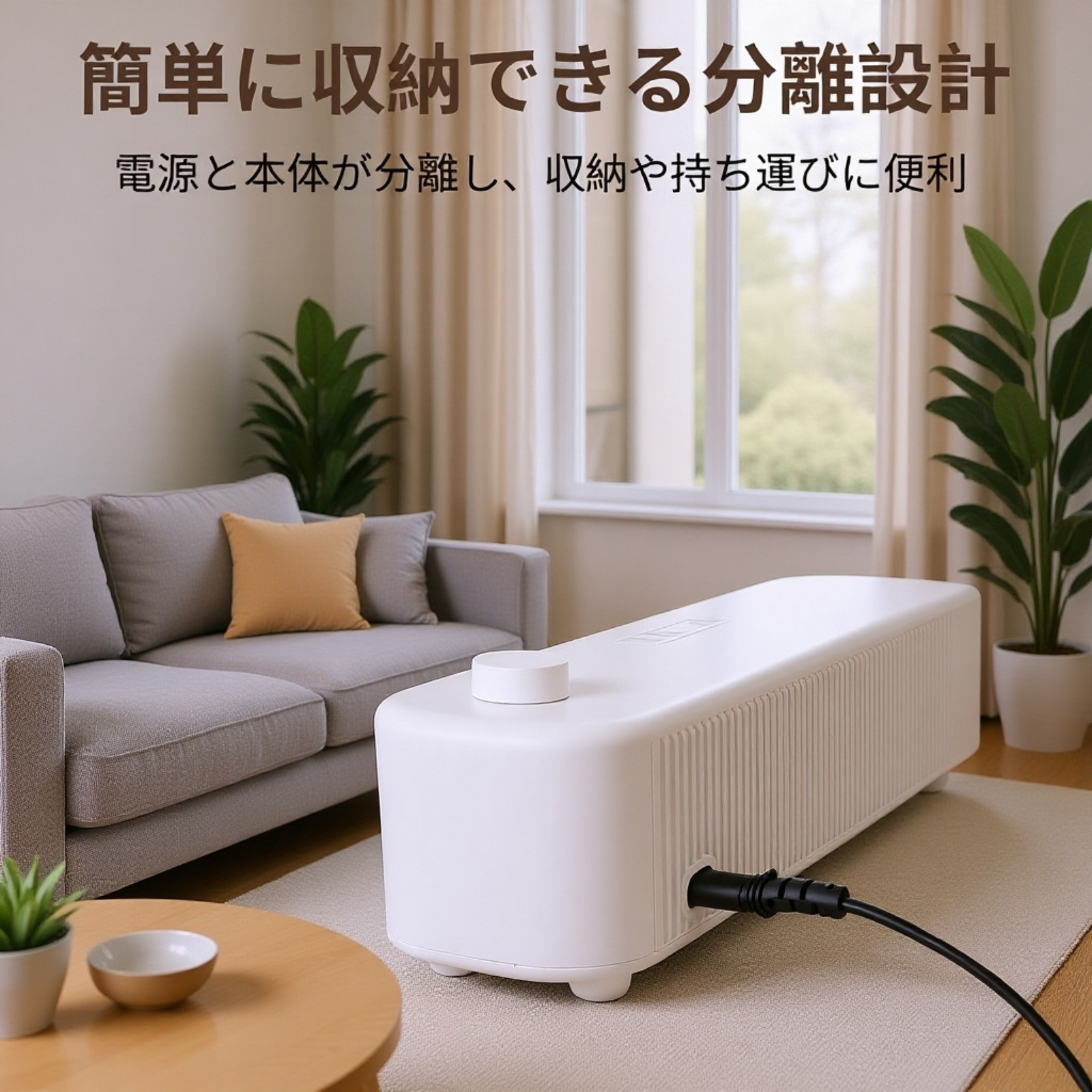 卓上電気ヒーター オフィス用 低消費電力デザイン