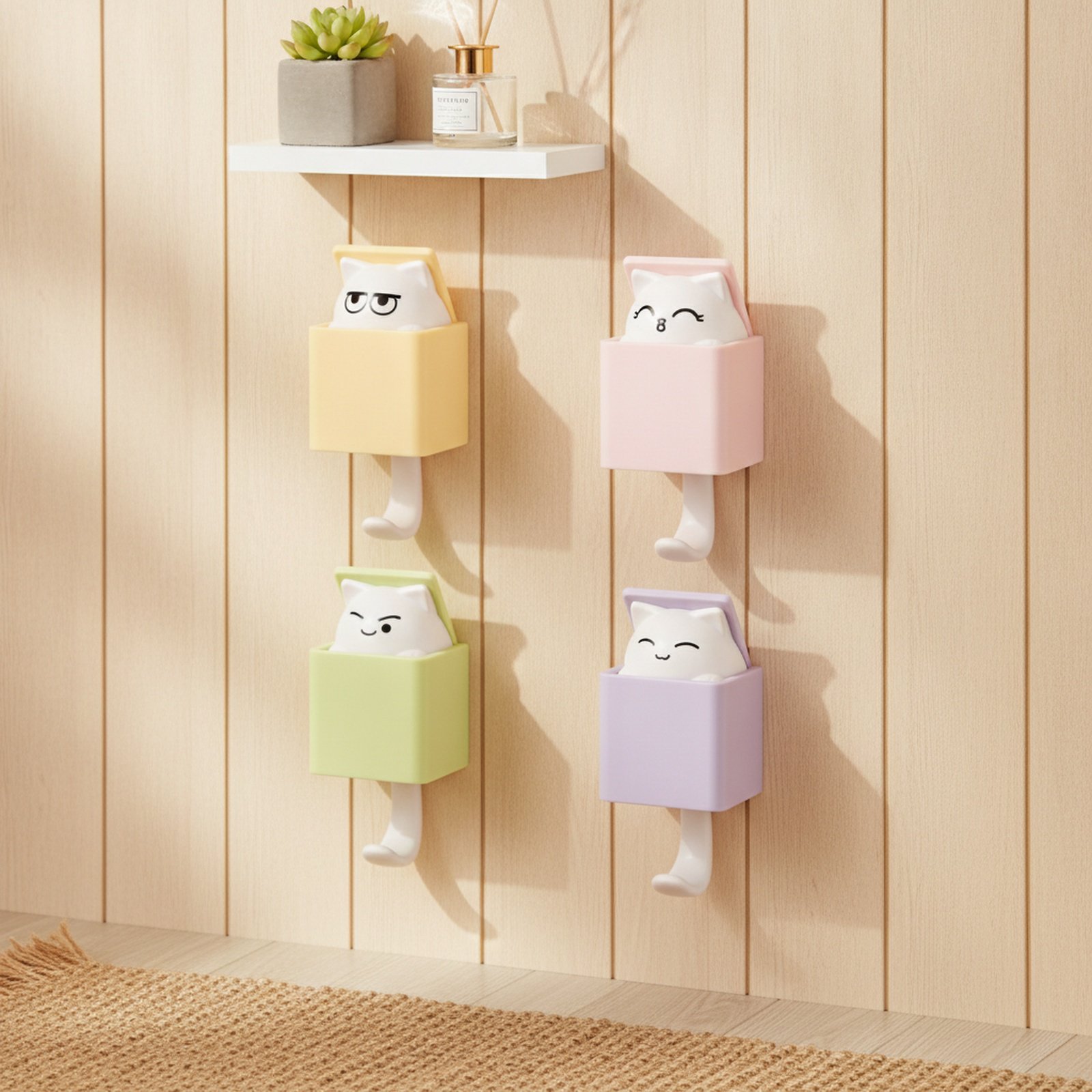 Gancho telescópico ajustable para accesorios de gato