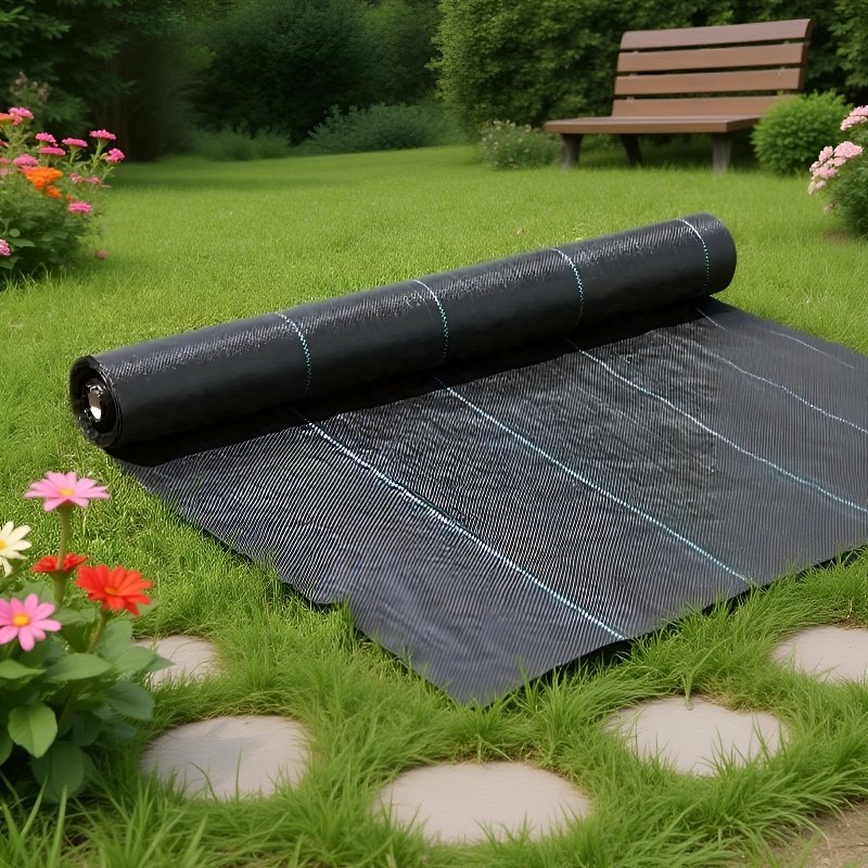 Černá mulčovací textilie pro ovocné sady