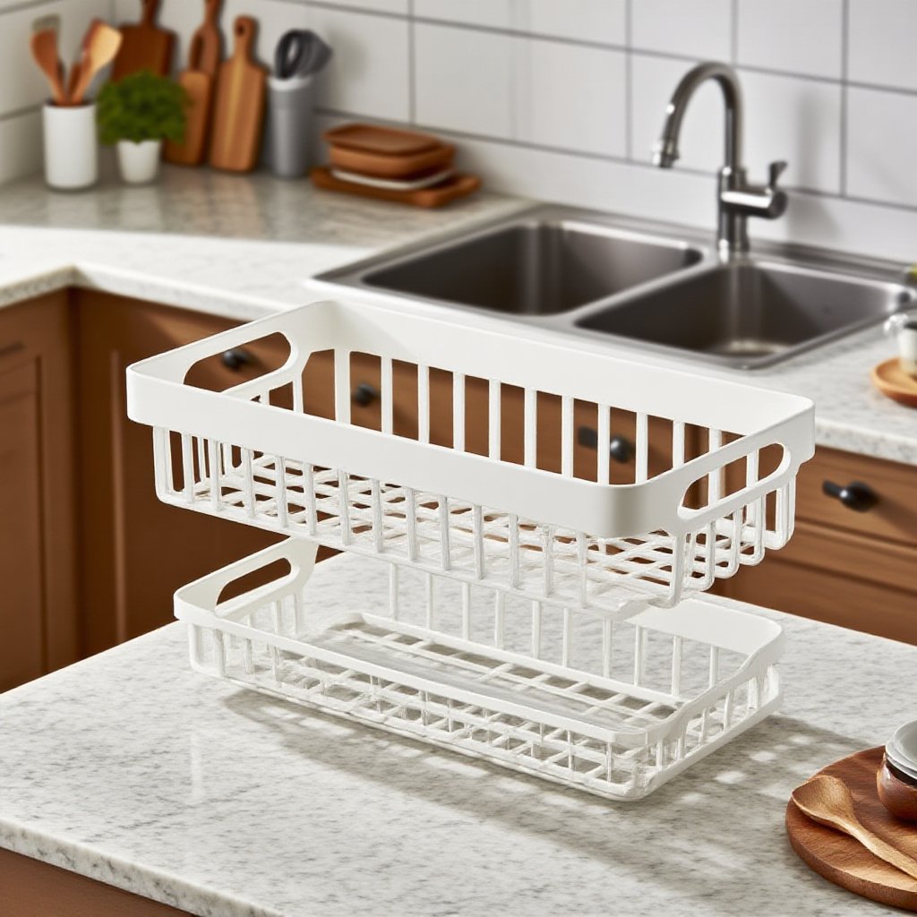 廚房檯面毛巾抹布瀝水收納架