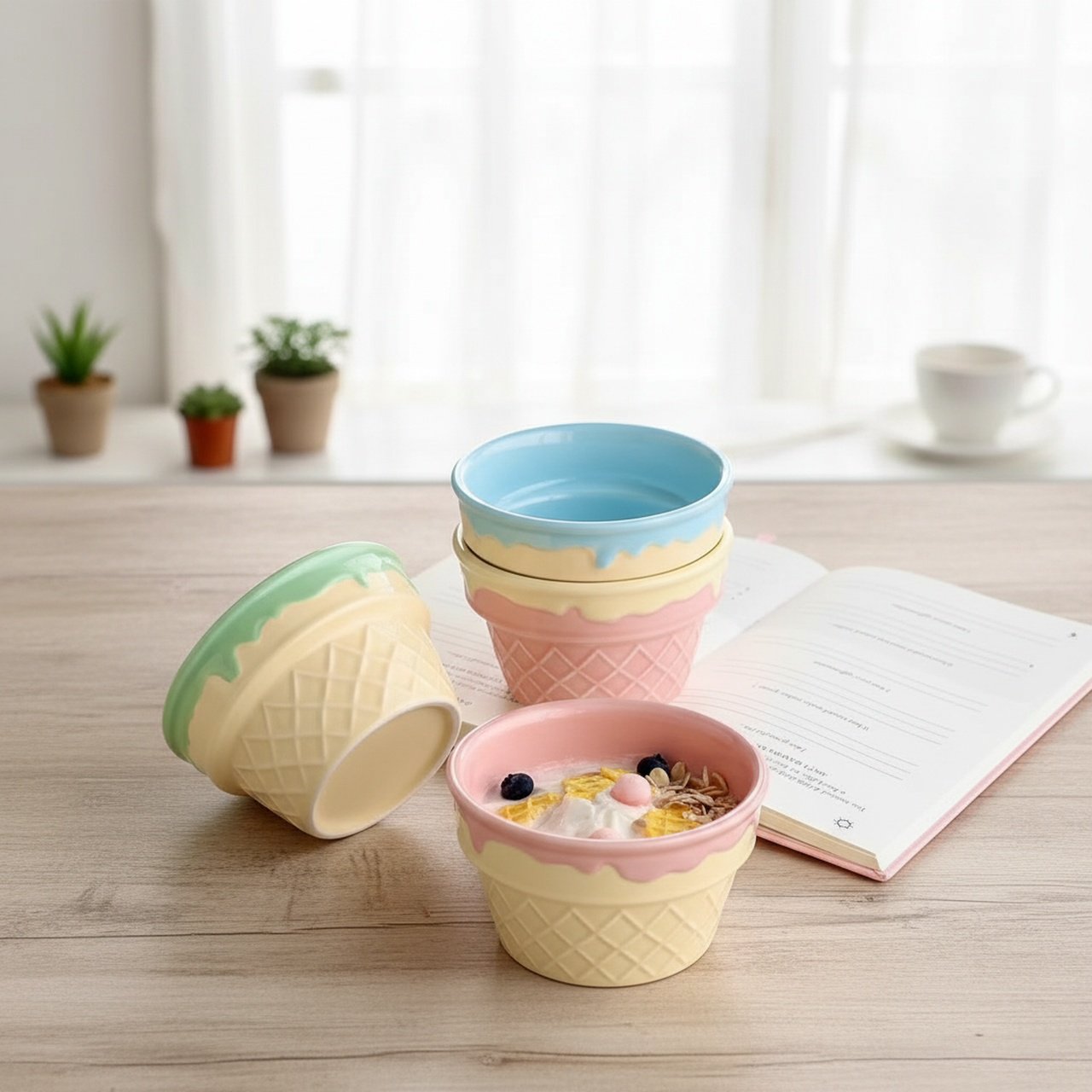 Cute Ice Cream Ceramic Dinnerware Set