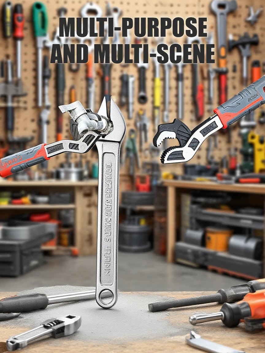 Multifunctional quick self-locking adjustable wrench