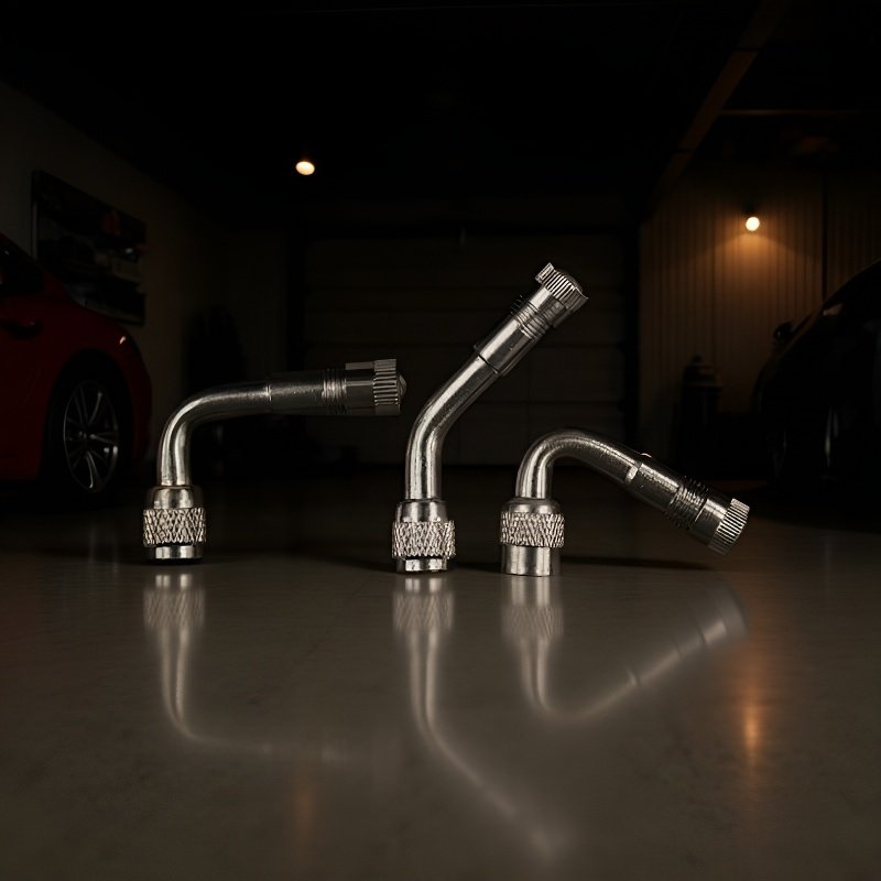 Detalle del conector de tubo de extensión de válvula de aire