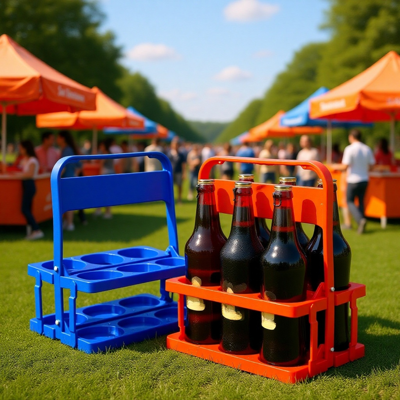 6本用折りたたみ式ワインラック 折りたたみ式プラスチックビールバスケット 折りたたみ式飲料ラック ビールラック ポータブル 6本用