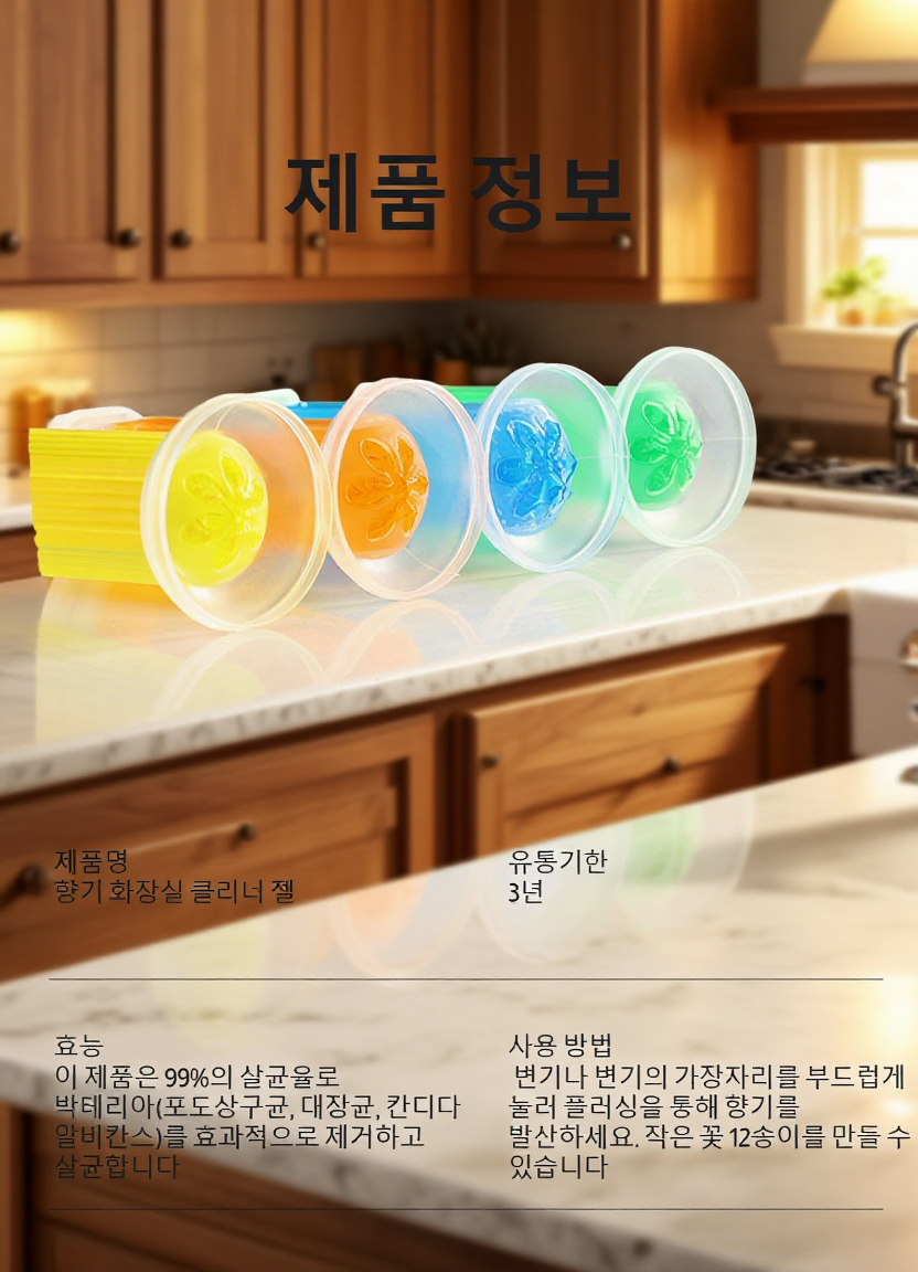 깨끗해진 변기와 세안제