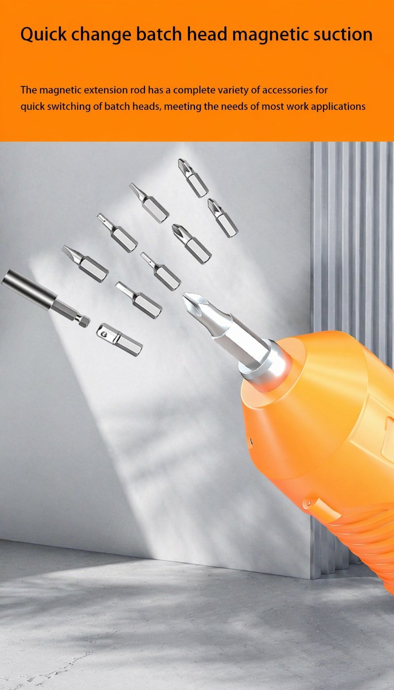 Handheld cordless screwdriver for home repairs