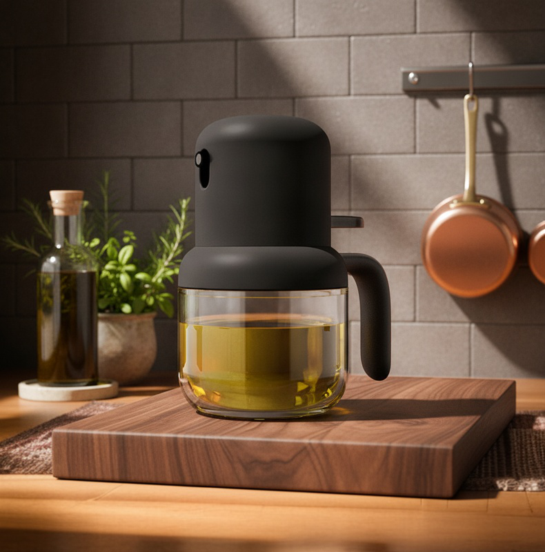 Precision oil dispenser for even spraying