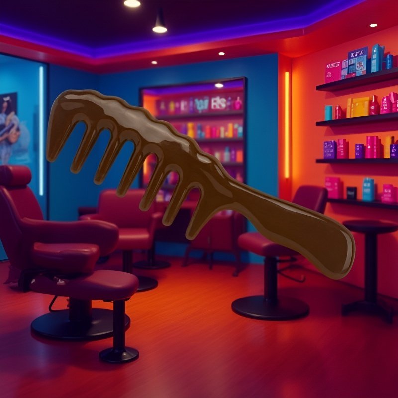 コームの厚くて幅広な歯の拡大写真