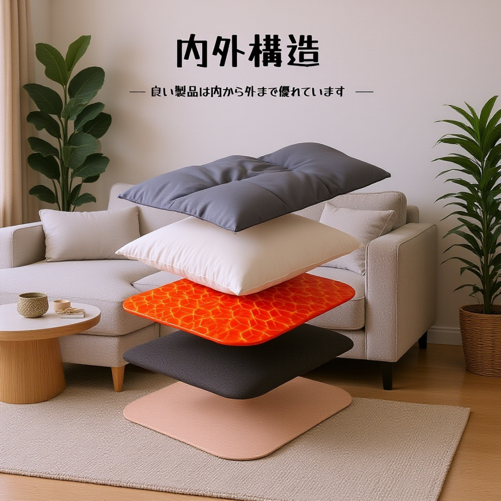 冬季発熱USB充電式シートクッション