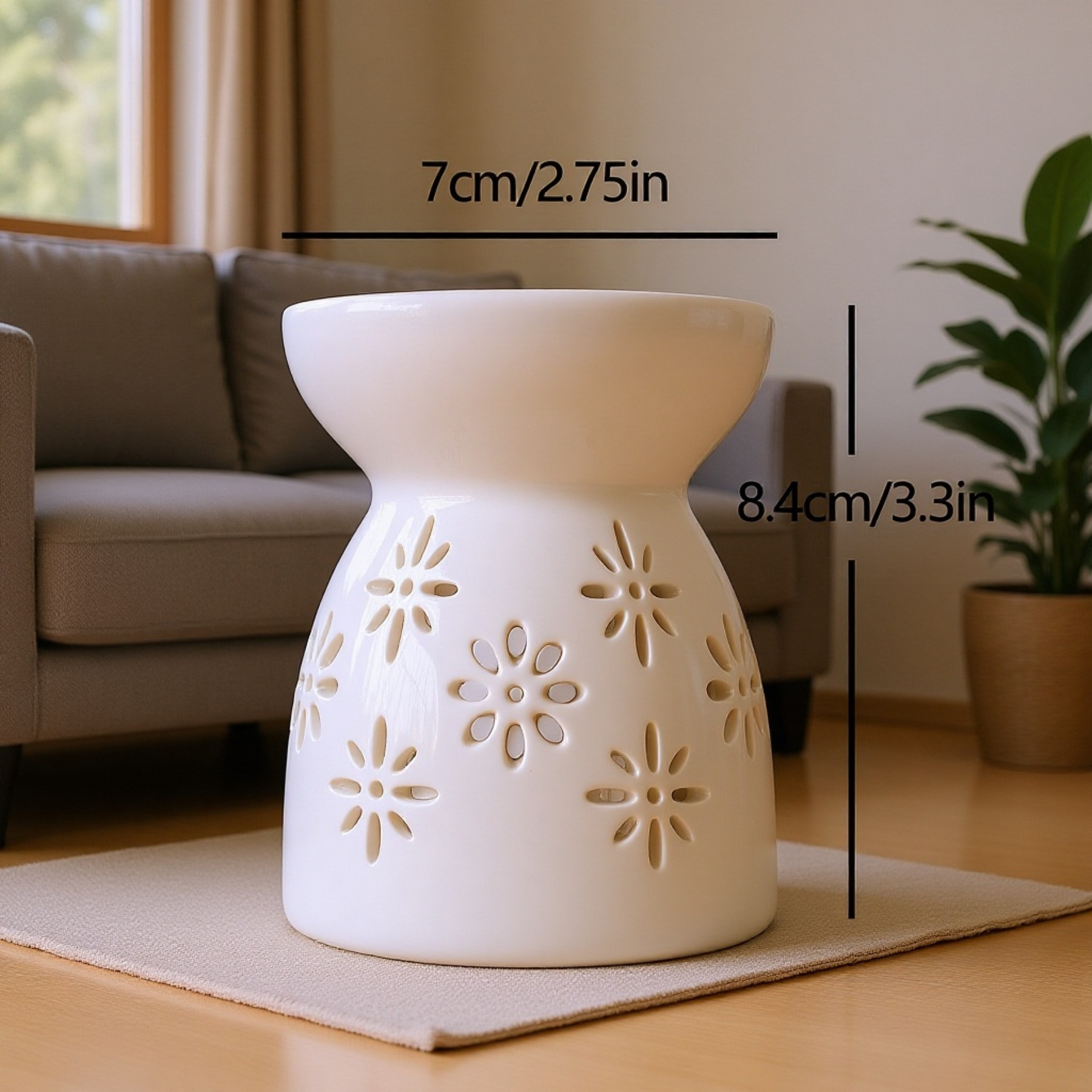 白磁アロマオイルバーナー キャンドル香炉 陶器アロマランプ