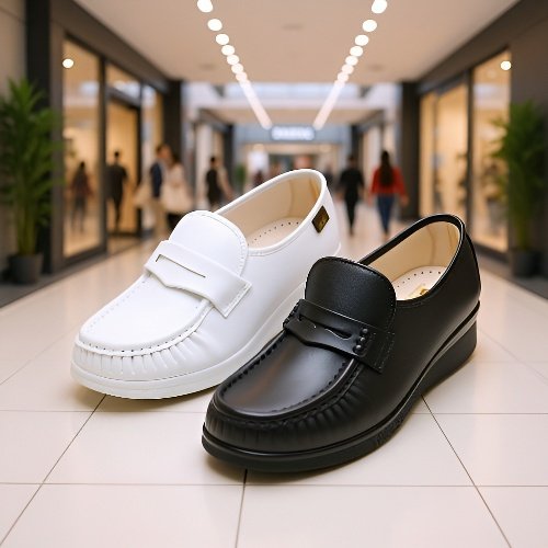 구둣발녀는 단화를 신은 채찍질하다 로퍼 여성 단화