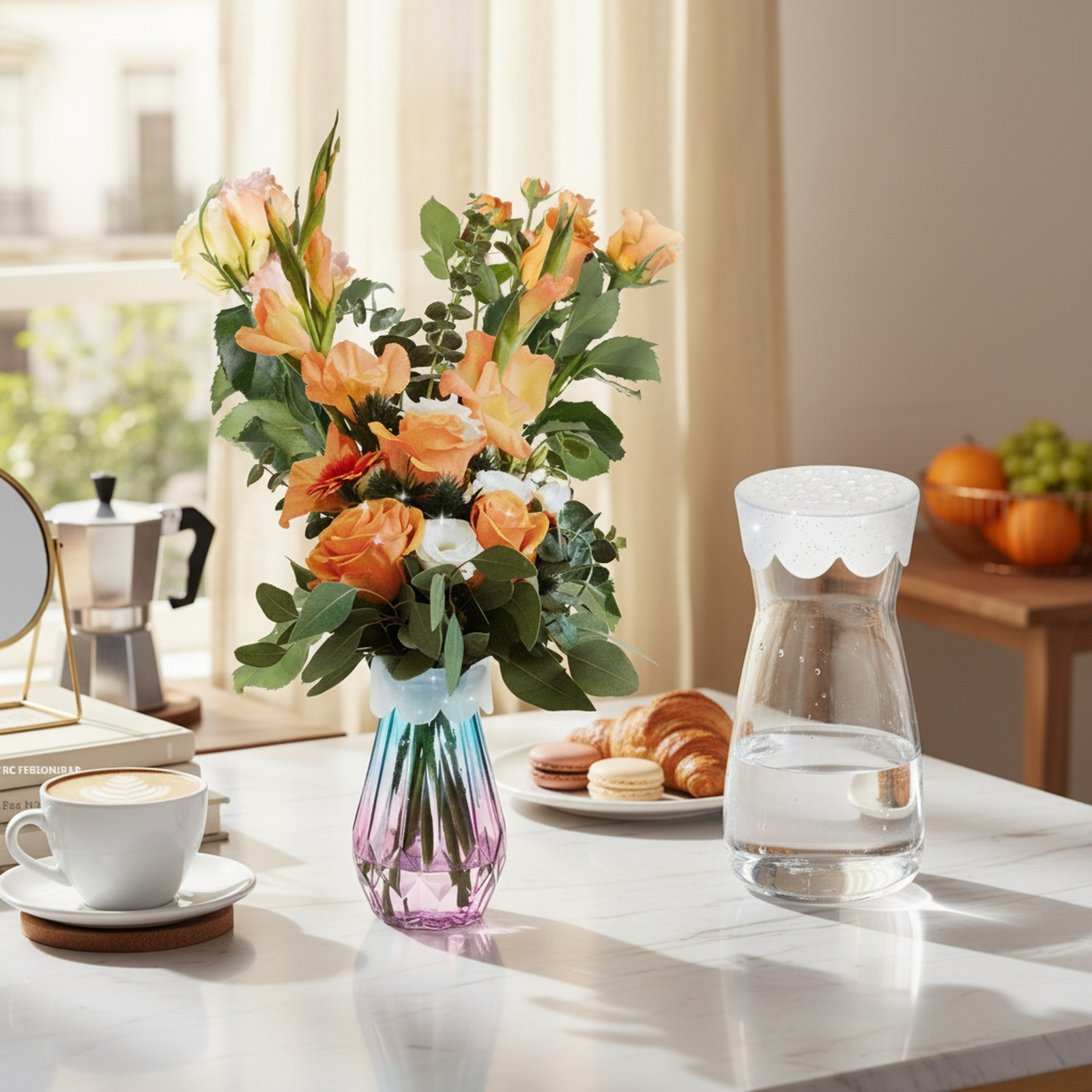 Spirale en silicone pour bouquets, support pour tiges de fleurs, stabilisateur de fleurs