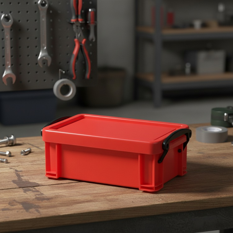 Space-saving storage organizer box for shelves