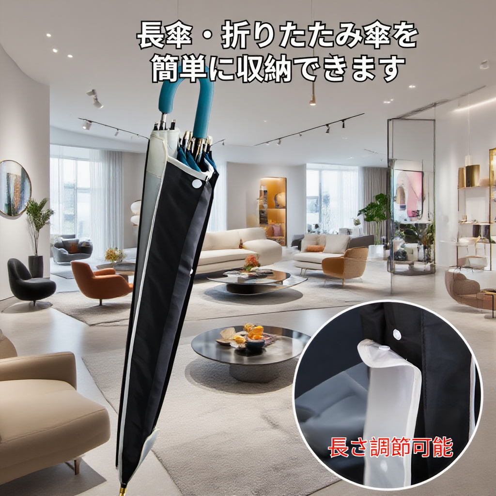 車用傘収納バッグ シートバック防水カバー