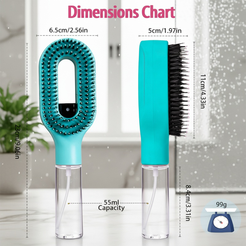 One-click spray anti-flying spray comb