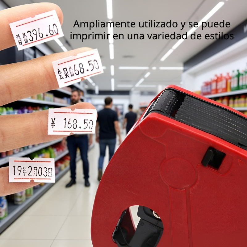 Etiquetadora de precios de 8 dígitos con tapa, máquina de codificación