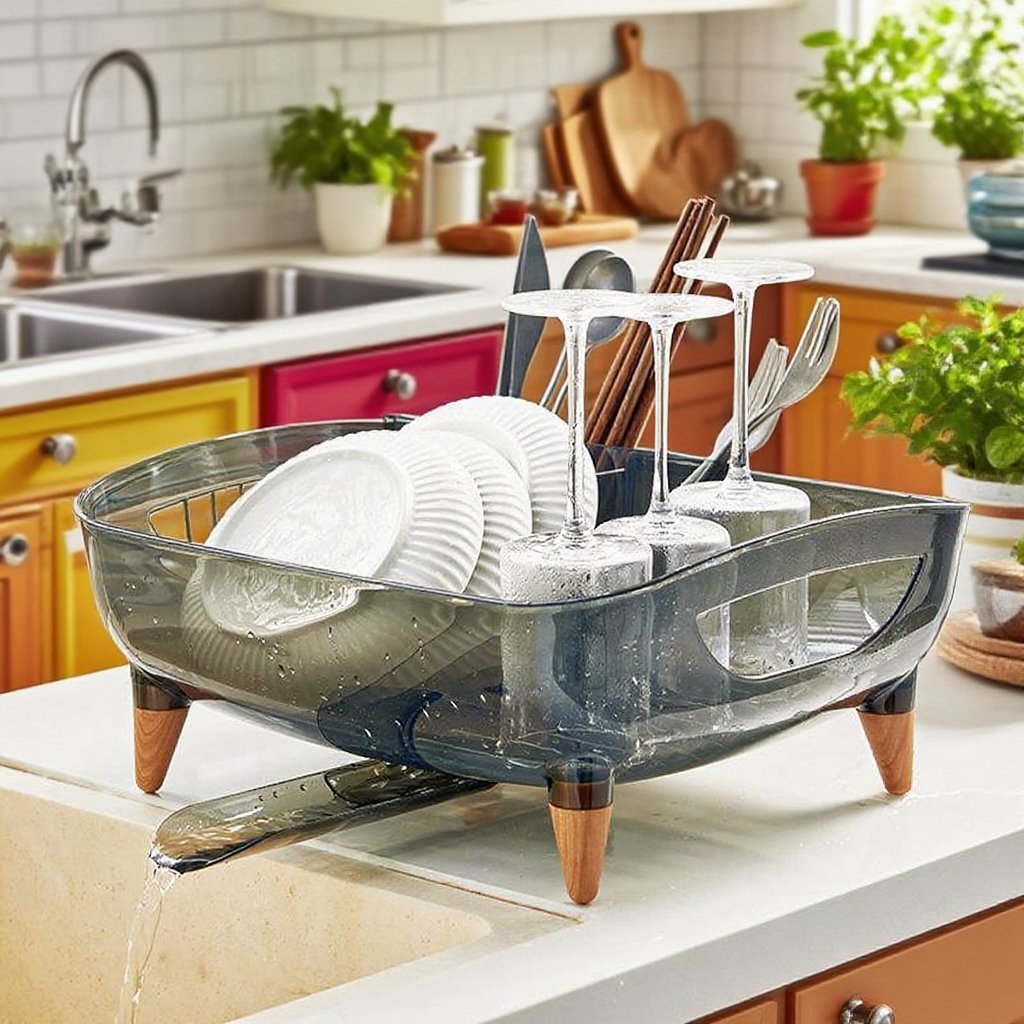 주방 선반 배수 선반