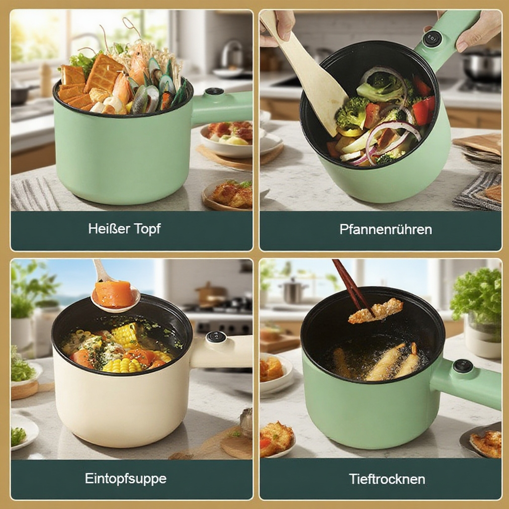 Multifunktionaler Einzel-Portionen-Antihaft-Elektrotopf