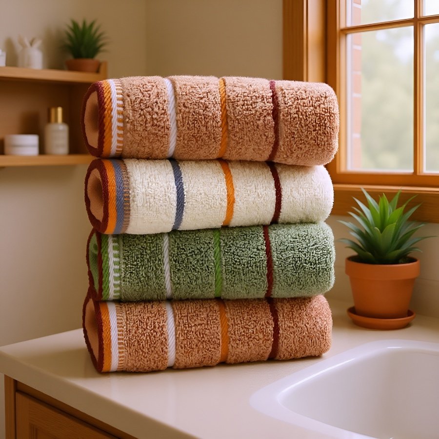 Soft and comfortable bath towel Face Towel washable Multicolor dryness hairless Thickened cotton was