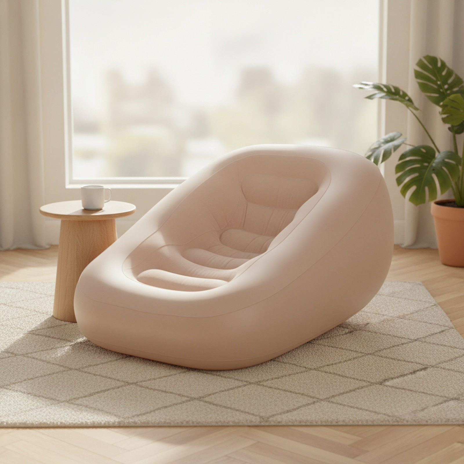 Sillón reclinable individual tipo tatami grande para dormitorio, sofá de moda
