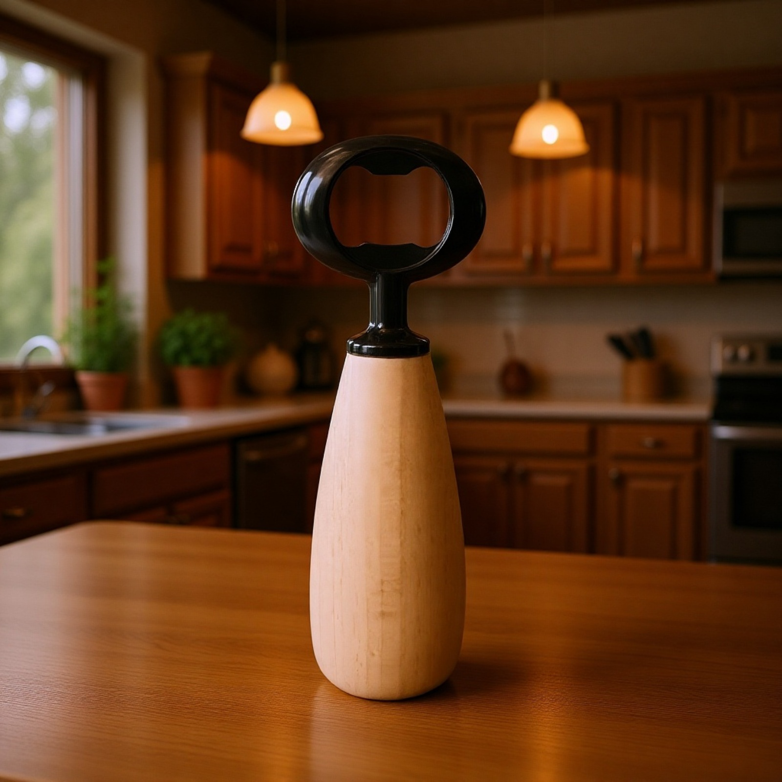 無垢材ビール瓶オープナー ドライバーペンダント ソーダボトルオープナー 木製ハンドル ビール瓶オープナー シンプル