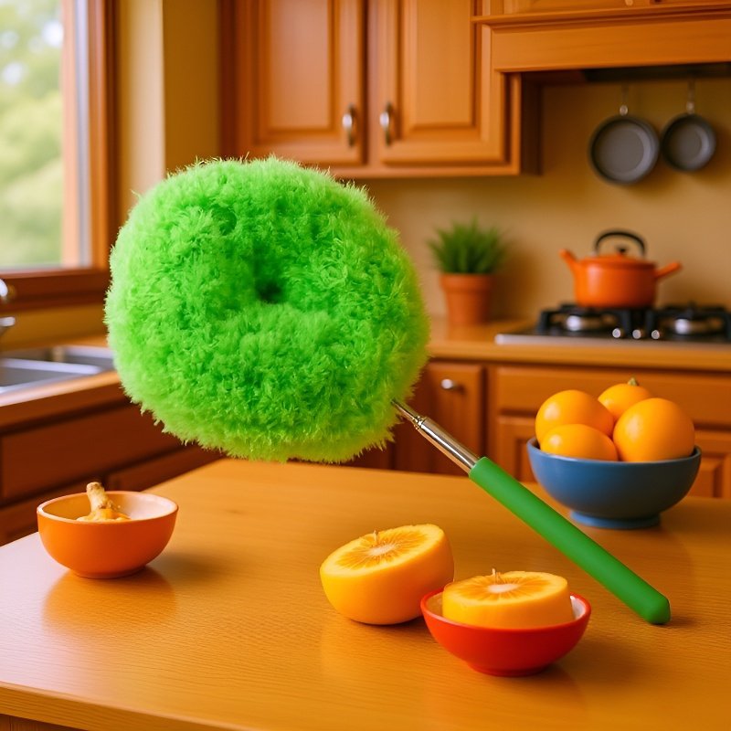 منفضة ريشة تنظف أرفف الكتب بسهولة