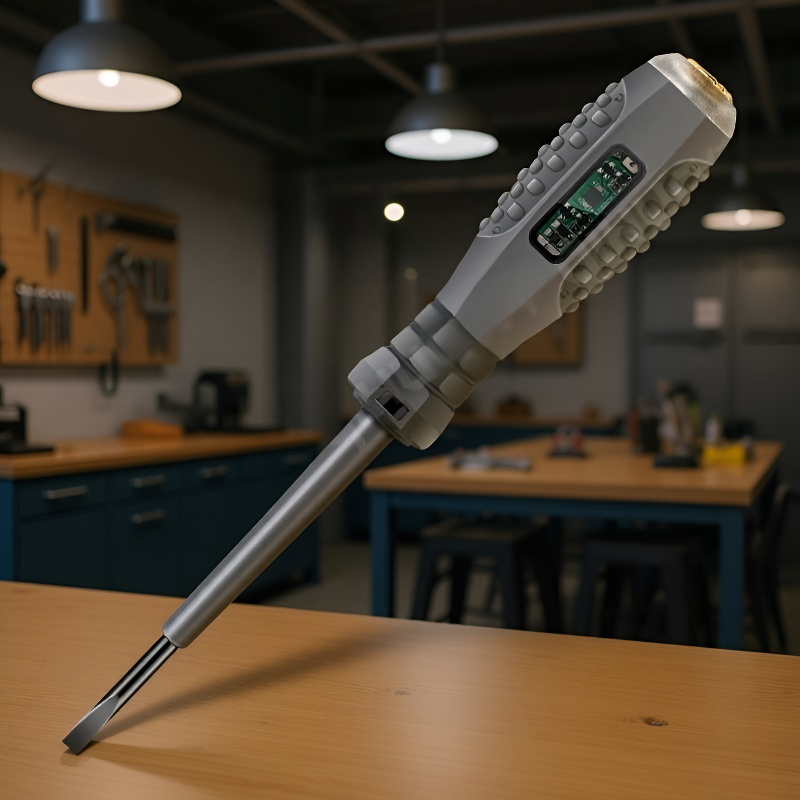 Durable alloy electric test pen in hand