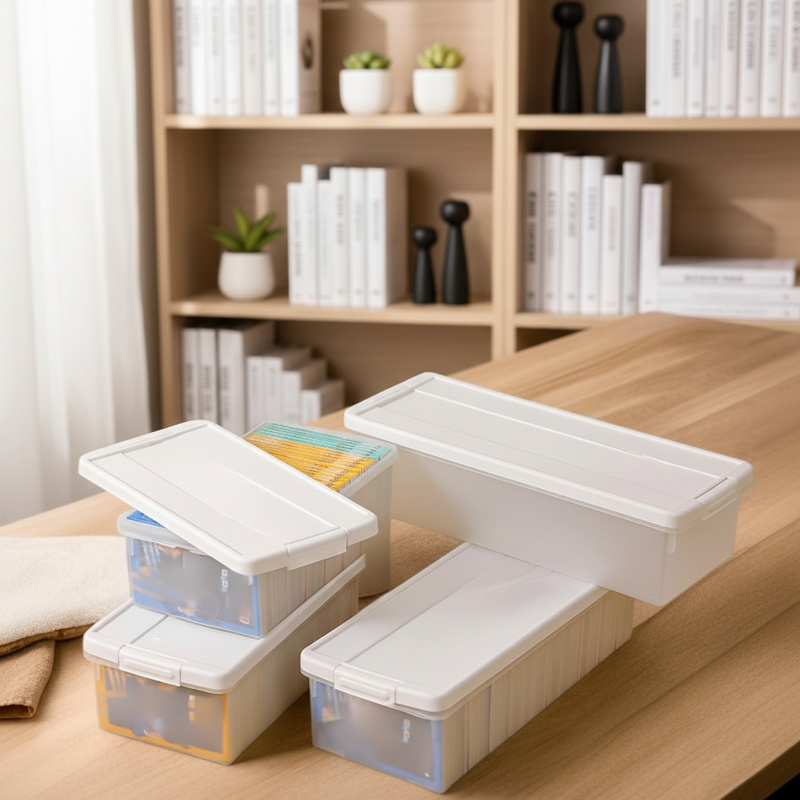 Caja organizadora con tapa para snacks, juguetes y objetos varios