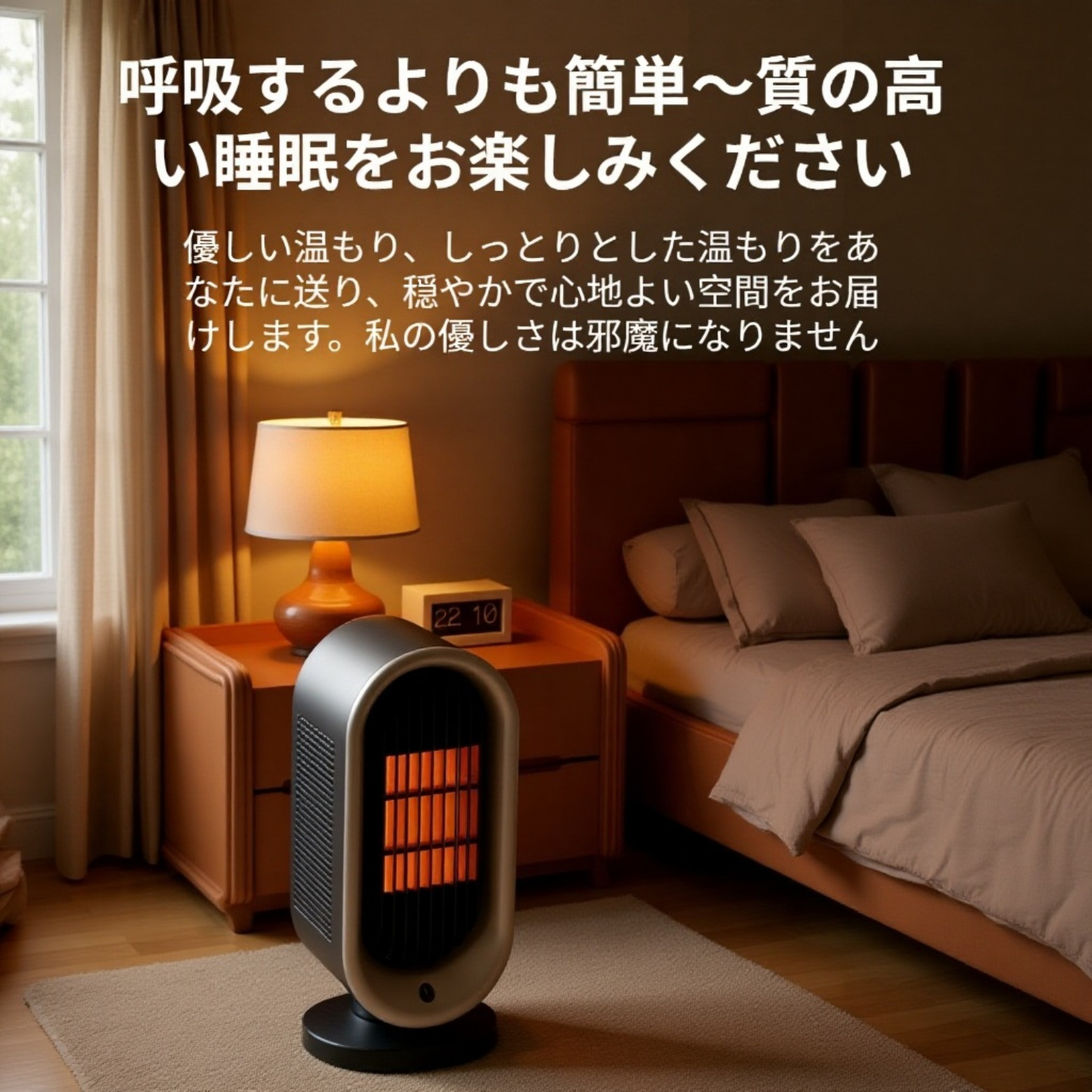 省エネ設計の卓上ヒーター