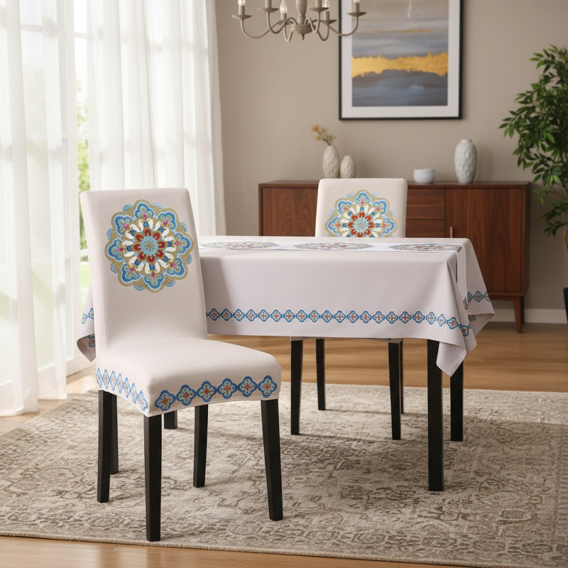 High space utilization dining chair cover on modern dining chair