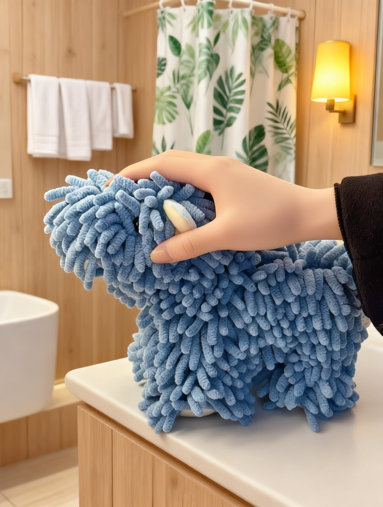 Skin-friendly hand towel in bathroom