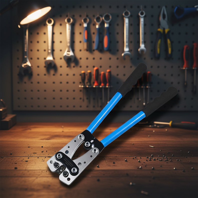 裸圧着ケーブルカッターの刃先アップ