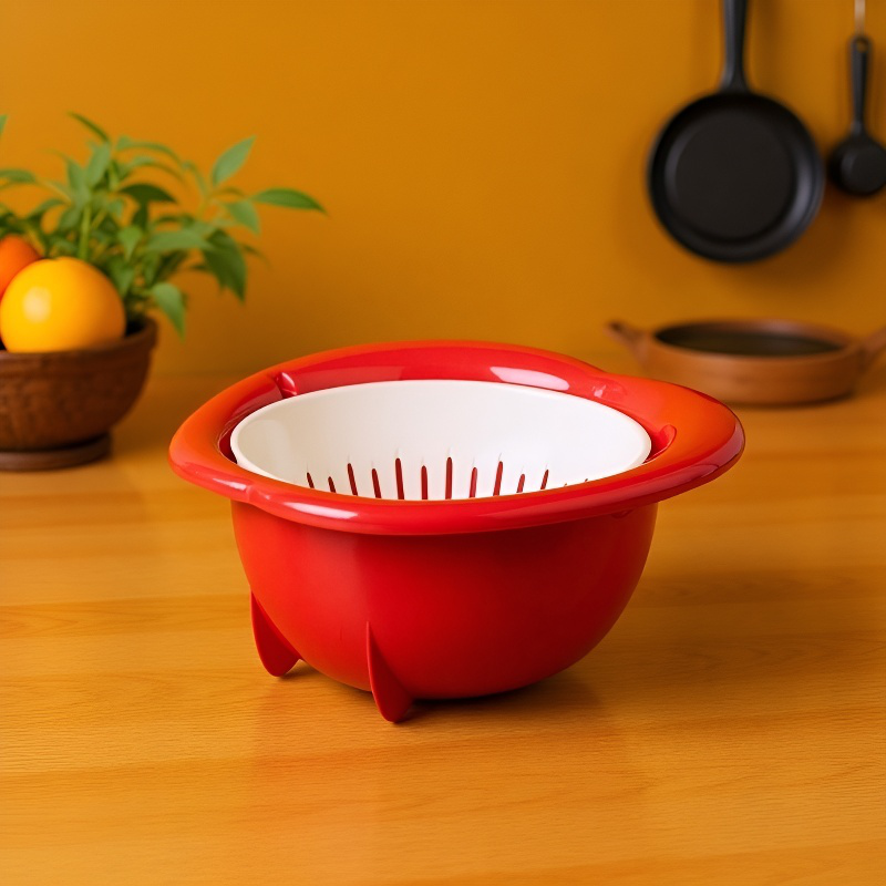 Cesta de drenaje con forma de fruta linda