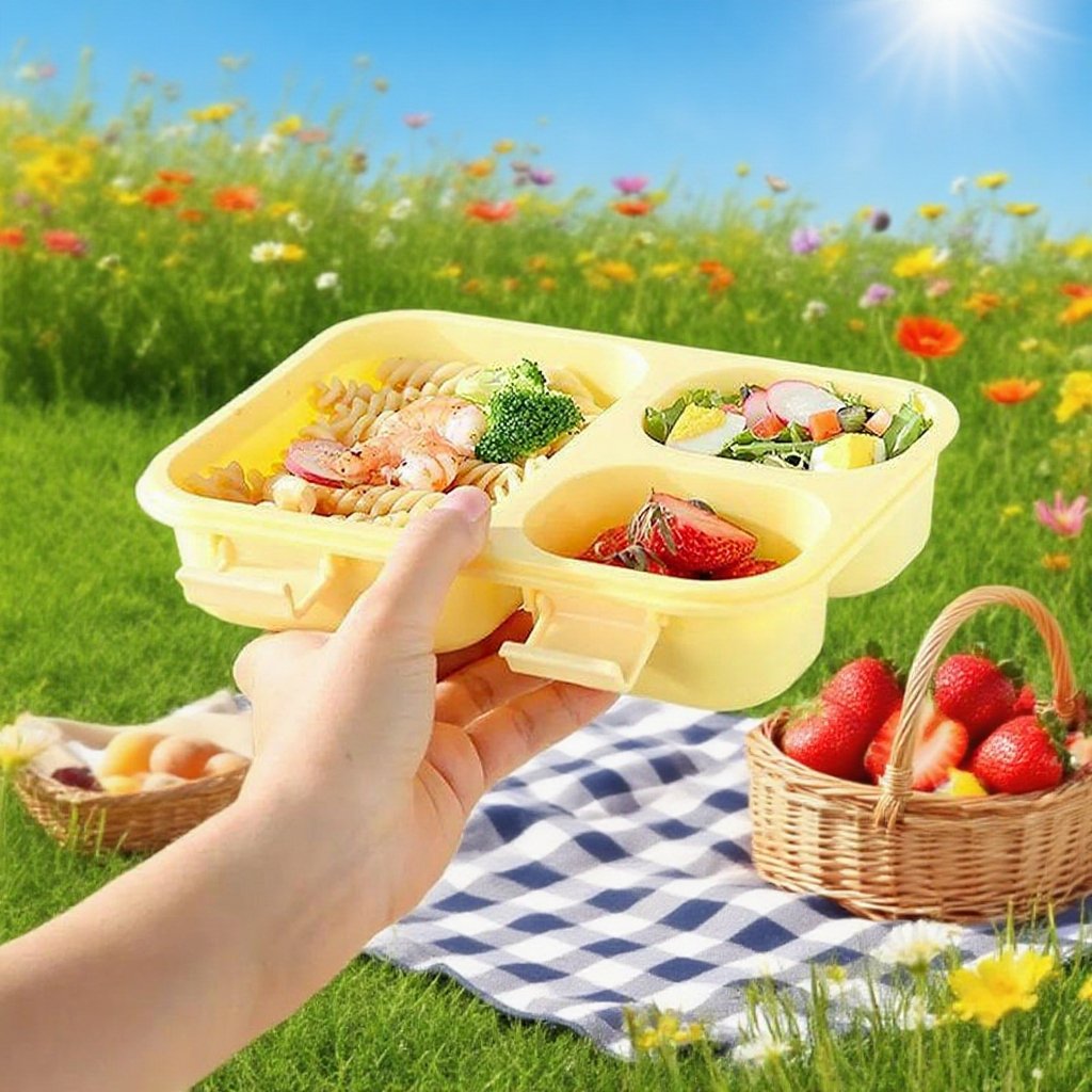 세련된 마카롱 컬러 수납 도시락