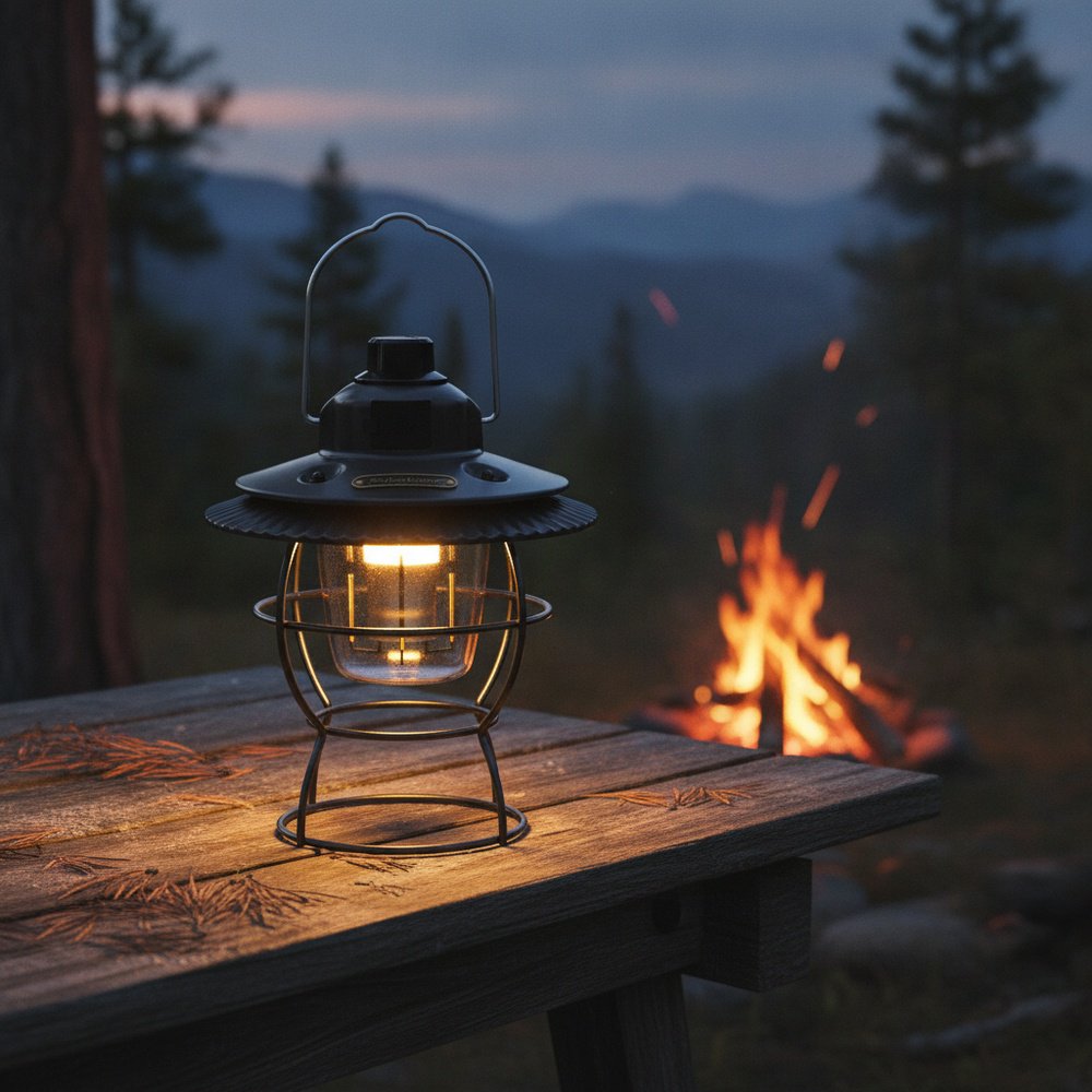 Lámpara de tienda retro recargable para camping