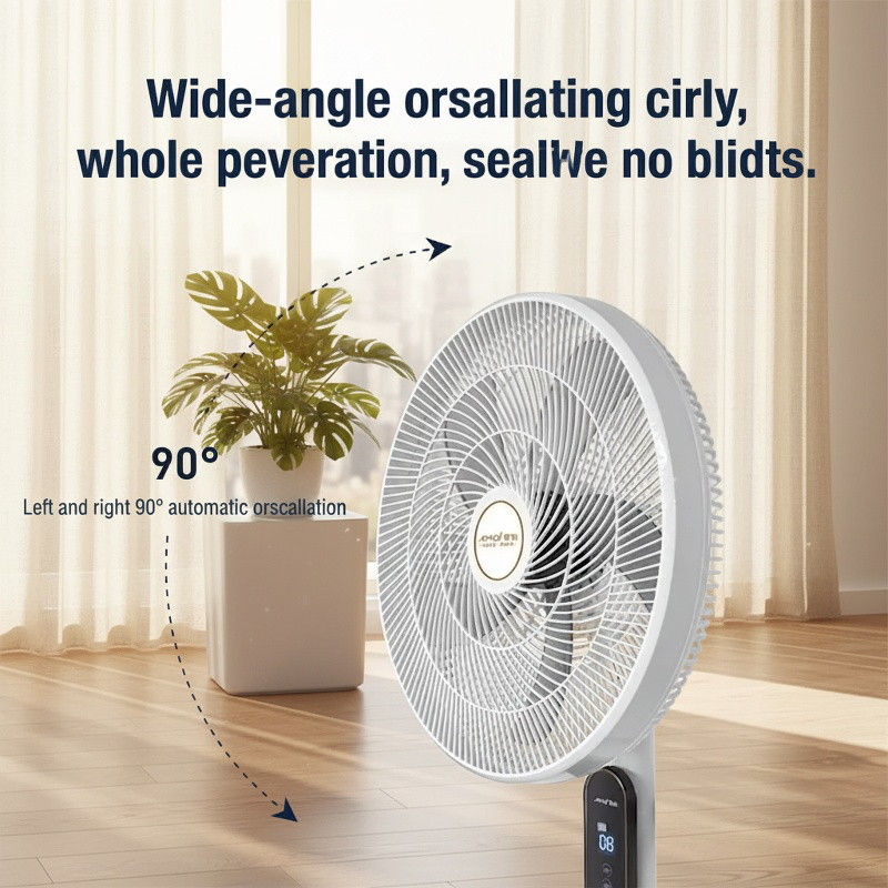 8-Speed Smart Remote Control Home Quiet Powerful Electric Fan